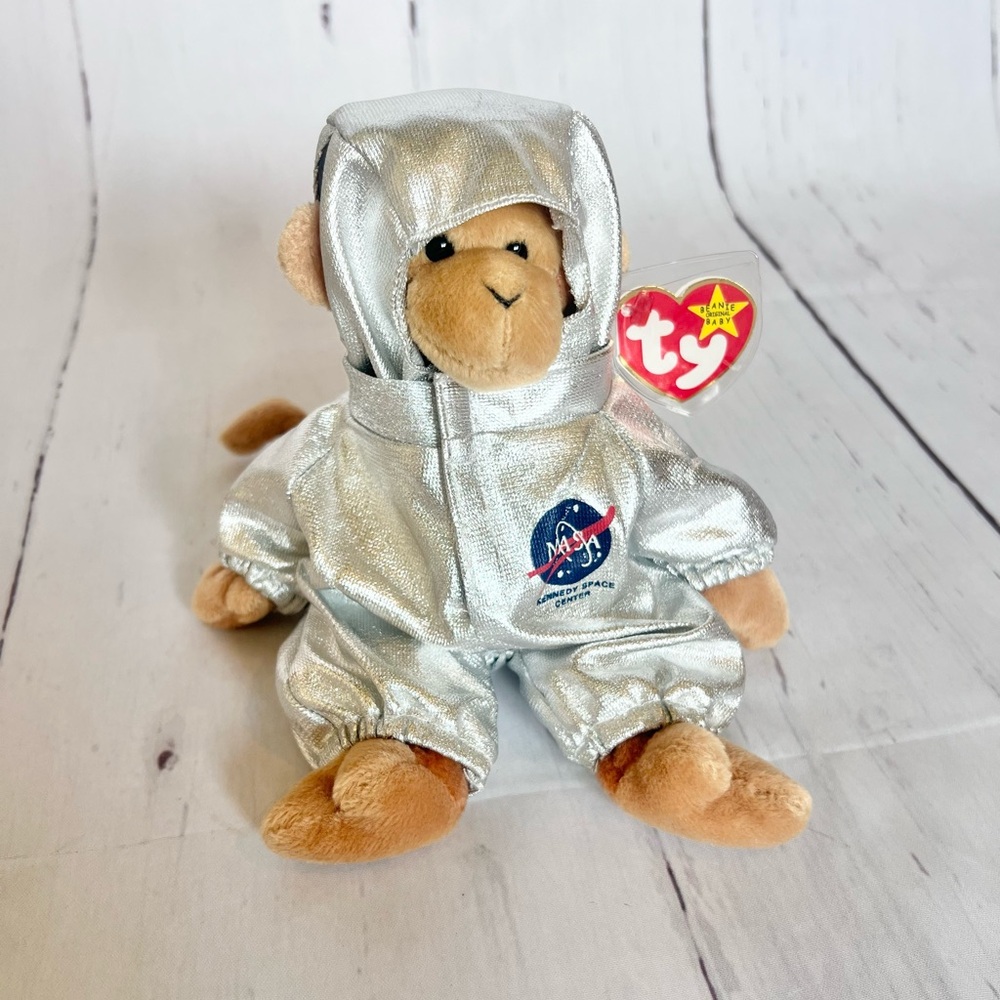 Ty Beanie Baby Bongo in NASA Space Suit NWT